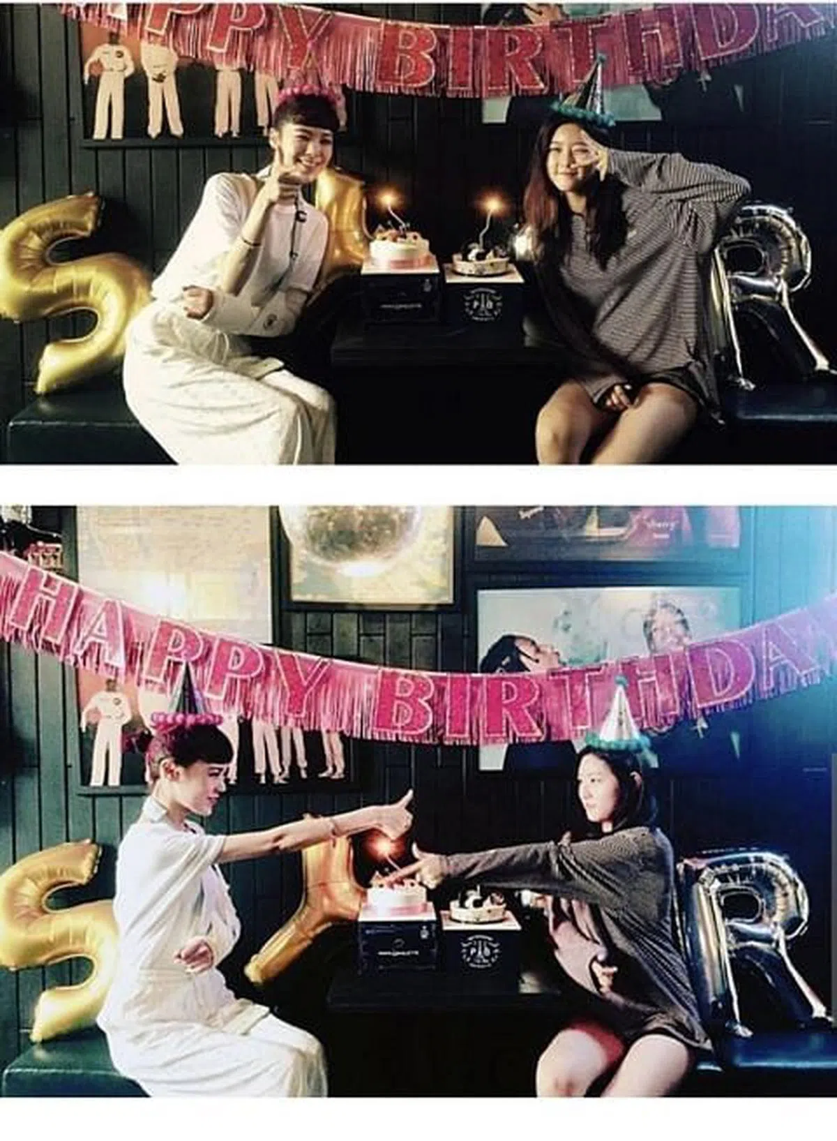Lizzy和金赛纶过去一起庆生的合照。（图/互联网）