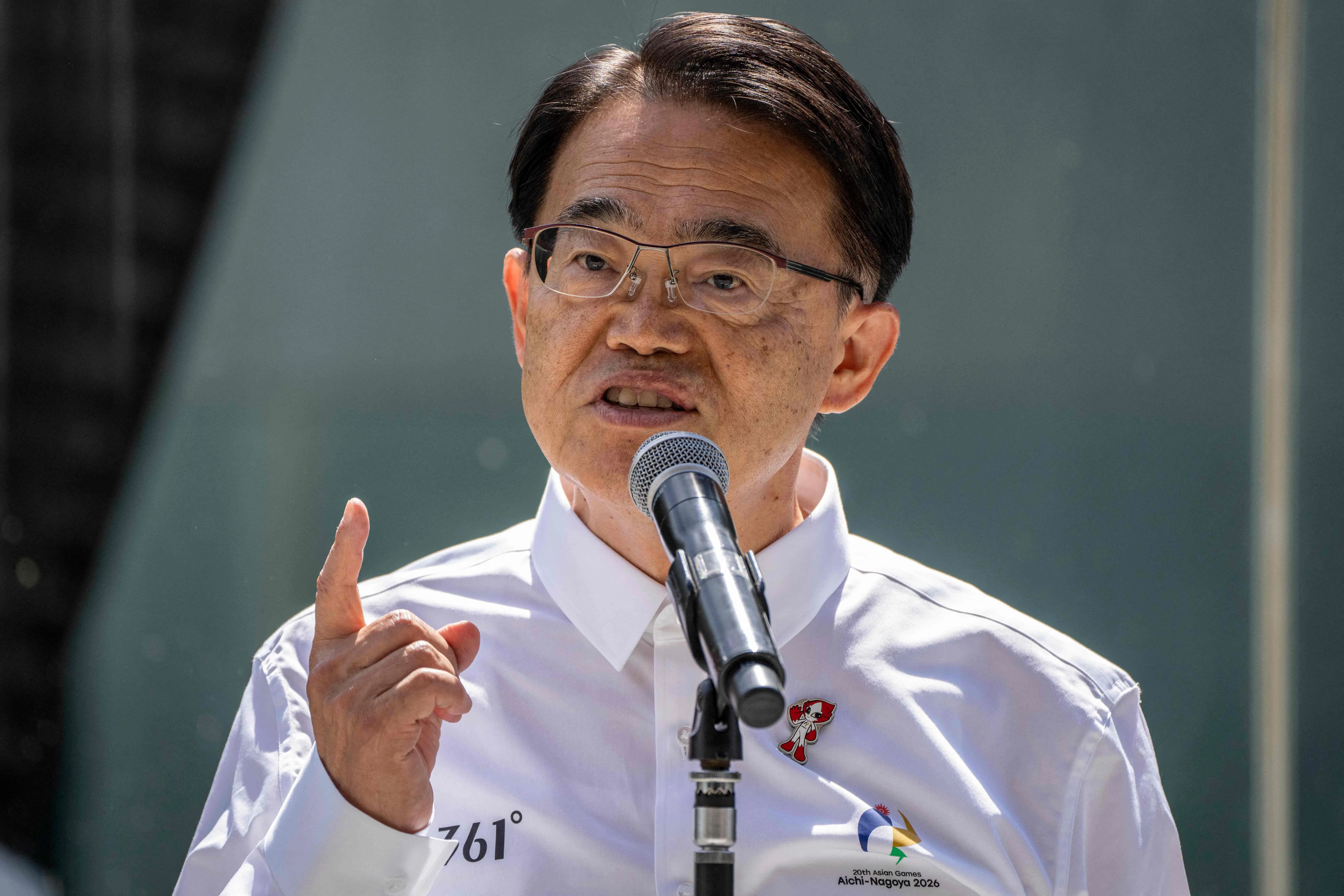 亚运组委会会长、爱知县知事大村秀章（图）直言，组委会既缺乏人手，也没有额外经费来承接超额人员。（法新社）