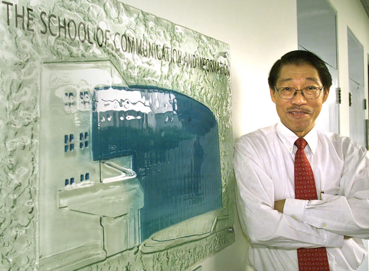 1992年至2003年，郭振羽教授担任南洋理工大学传播学院（黄金辉传播与信息学院前身）创院院长，对南大以及传播学领域留下深远的影响。（档案照片）