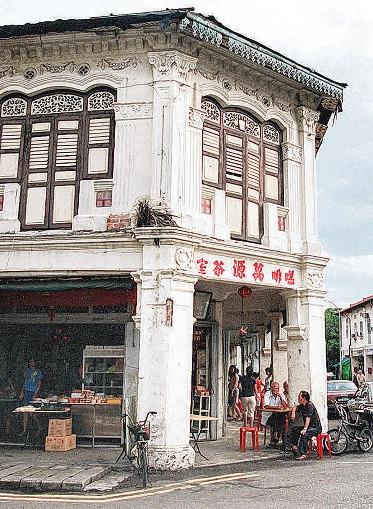 旧式的㗝呸茶室减少。（档案照片）