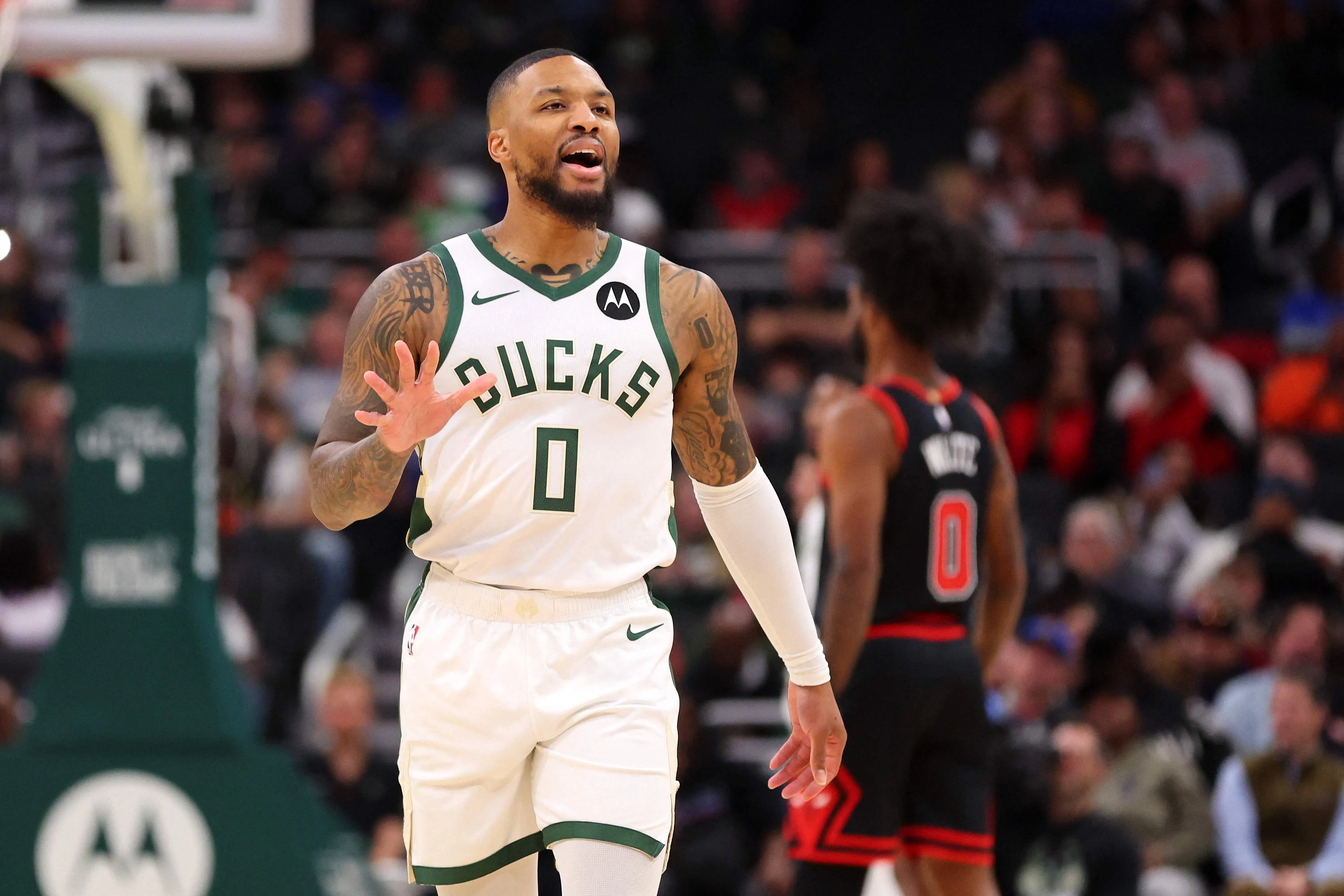 利拉德此役付出，但手感不佳，17投仅三中。（法新社）