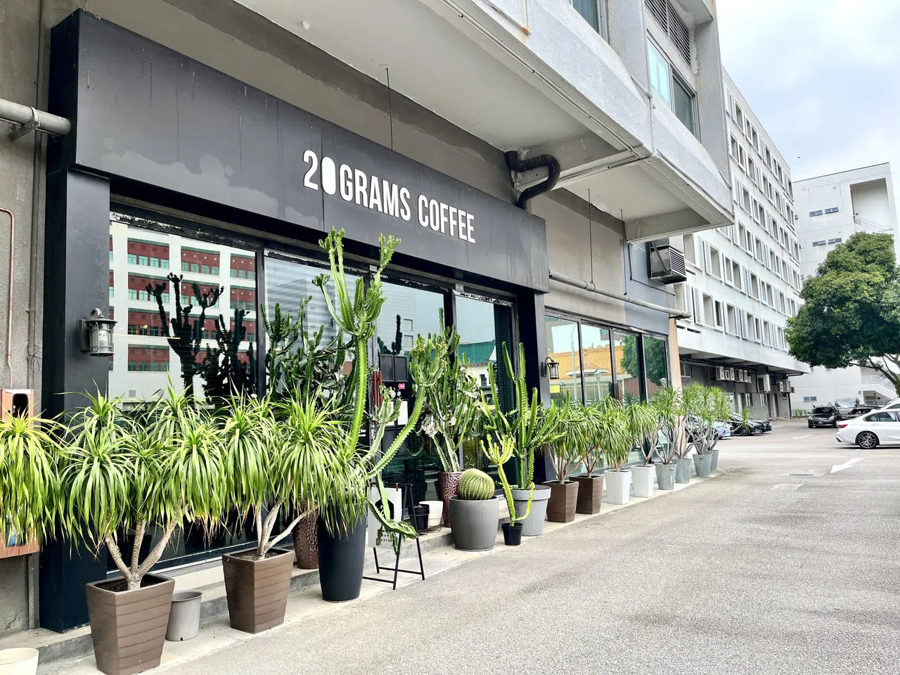 LTC Building C一楼的20grams Coffee Roastery提供自家烘焙的咖啡豆及精品咖啡。（陈映蓁摄）