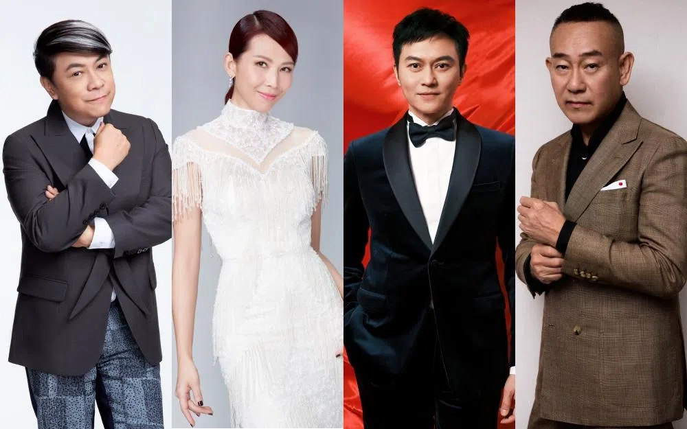 蔡康永（左图起，蔡康永经纪公司提供）、蔡少芬、张智霖和林保怡将担任“红星大奖2026”的颁奖人（KK Empire提供）。