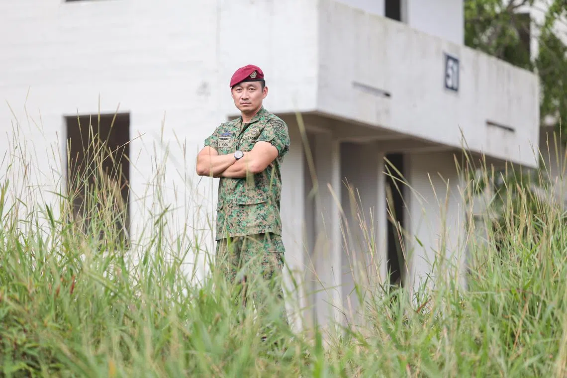 第一突击营营长郭奕龙中校说，维持“常胜”不易，突击营不仅面对体能与战术上的挑战，还必须扛起维持高标准的心理压力。（李冠卫摄）