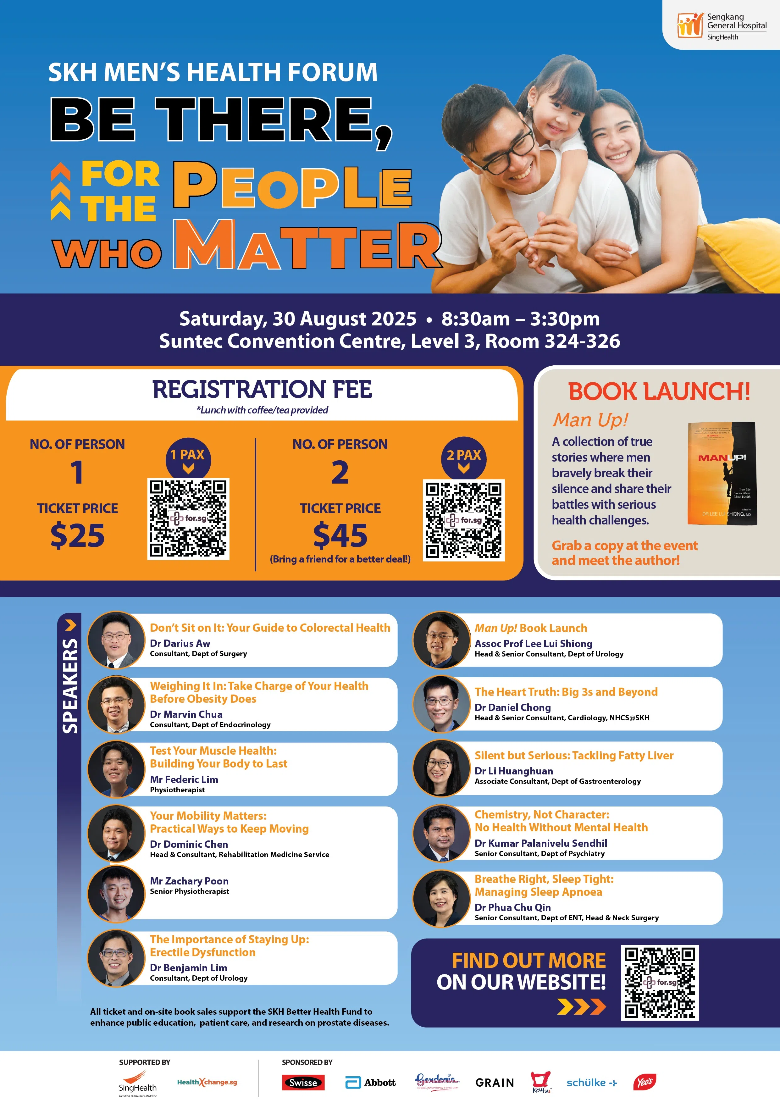 盛港综合医院的男性健康论坛集结多名顾问医生、高级顾问医生和物理治疗师。（盛港综合医院提供）