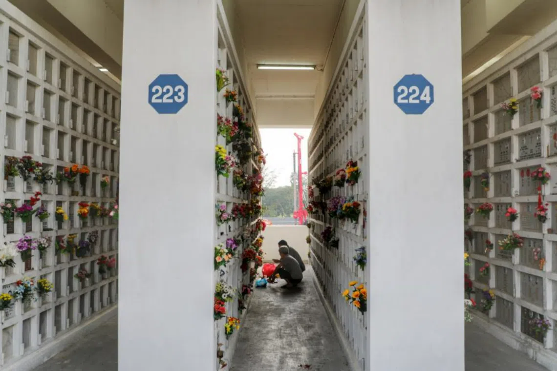 万礼骨灰安置所。（档案照片）