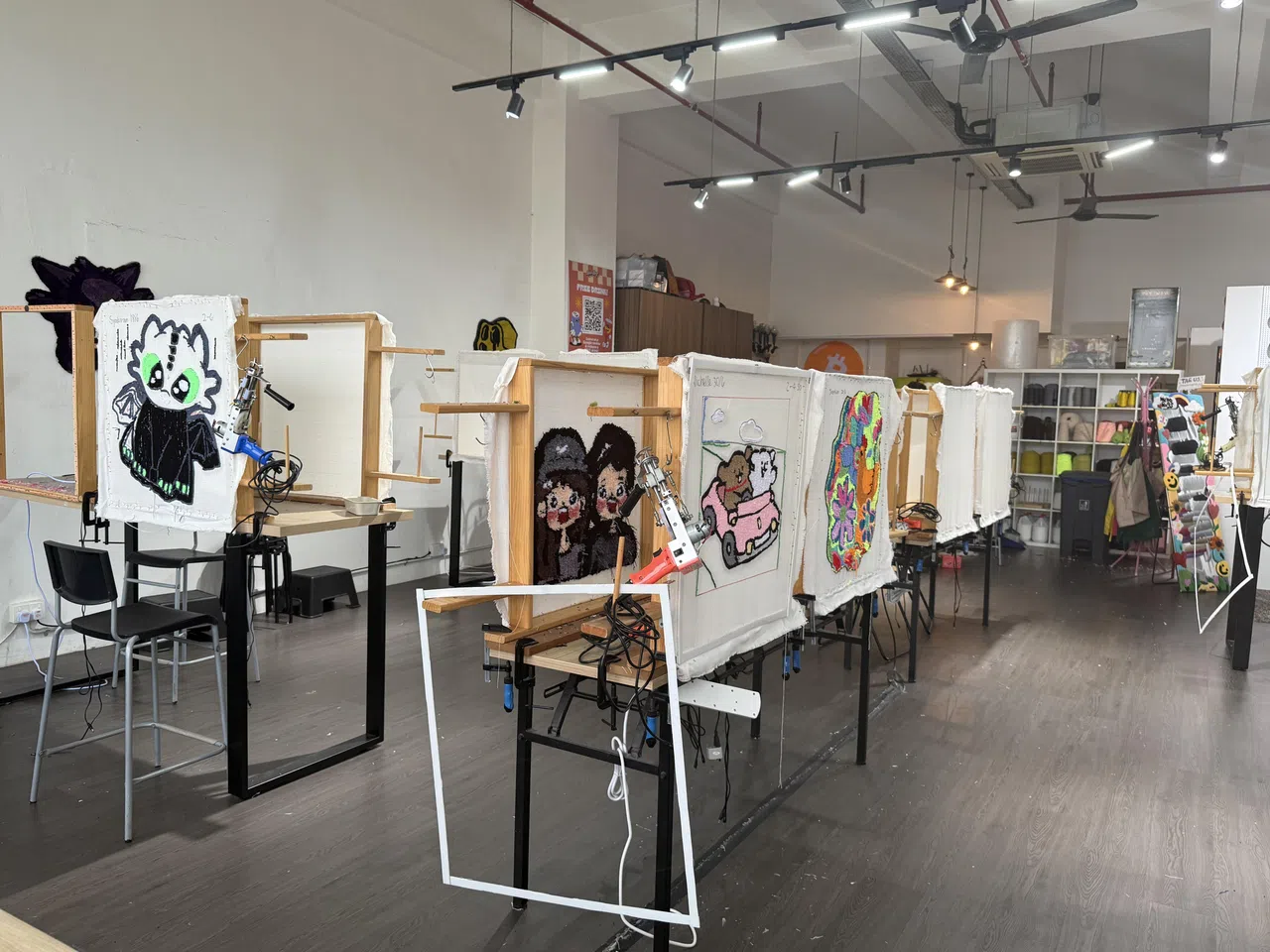 簇绒工作室Hello Rugs，空间宽敞舒适。（陈映蓁摄）