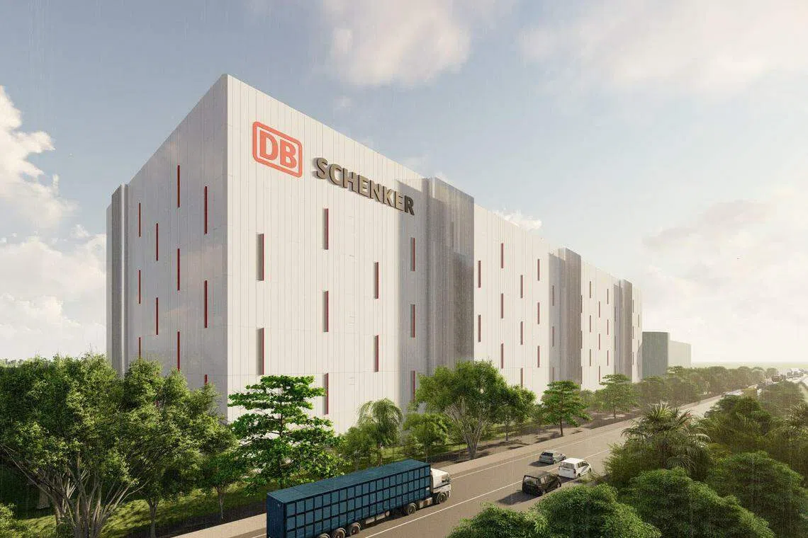 德国物流公司德铁信可在本地打造红狮二期物流设施项目的构想图。（德铁信可提供）