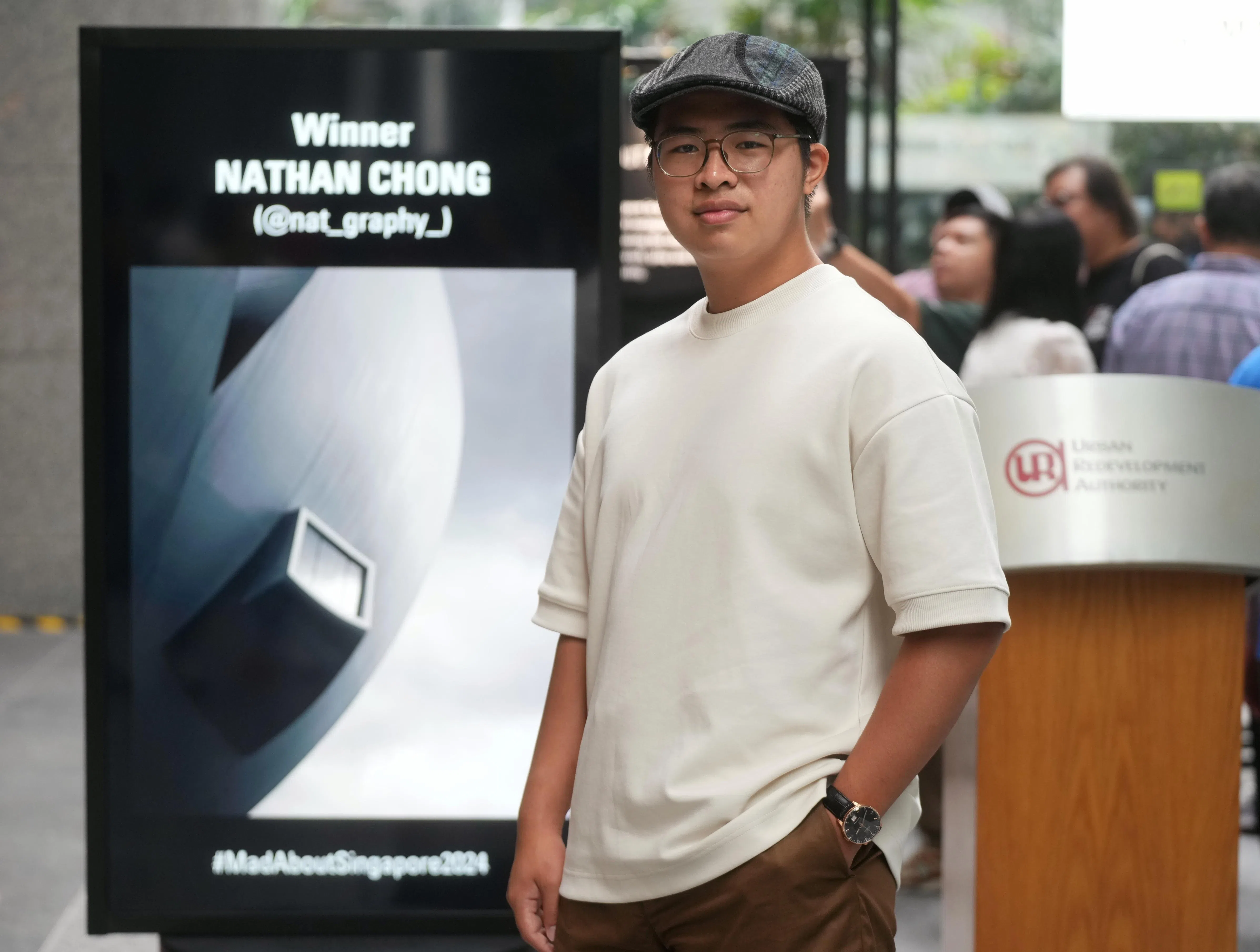 莊竟拍摄的艺术科学博物馆侧面照，获得评审青睐，在今年的“为狮城疯狂”摄影赛中获得第一名。（谢智扬摄）