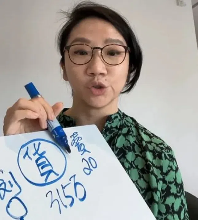 陶晶莹开直播反驳吞货款和股份之说。（互联网）