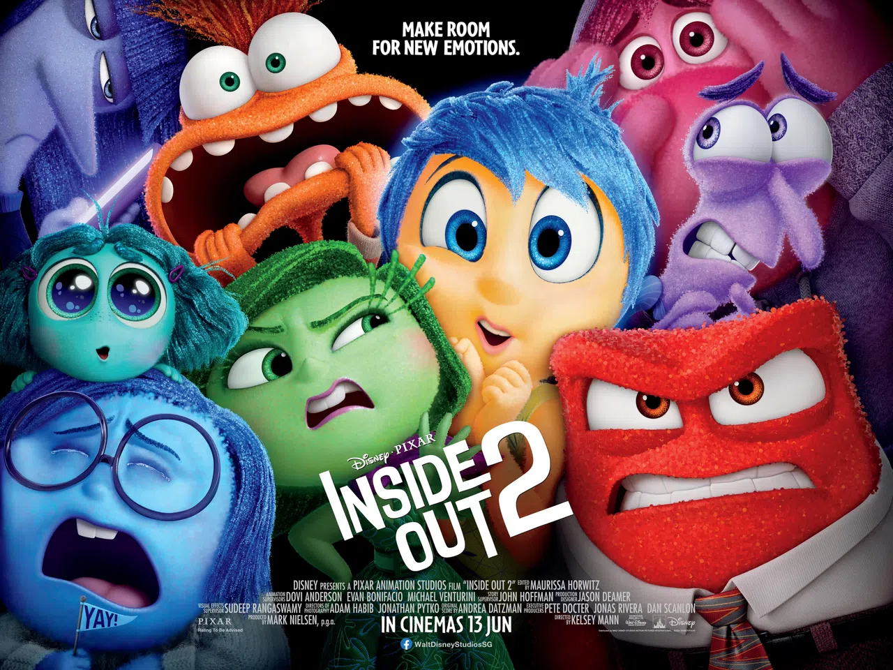 迪士尼和Pixar时隔九年后推出卖座动画《脑筋急转弯》续集，让人期待。（迪士尼提供）