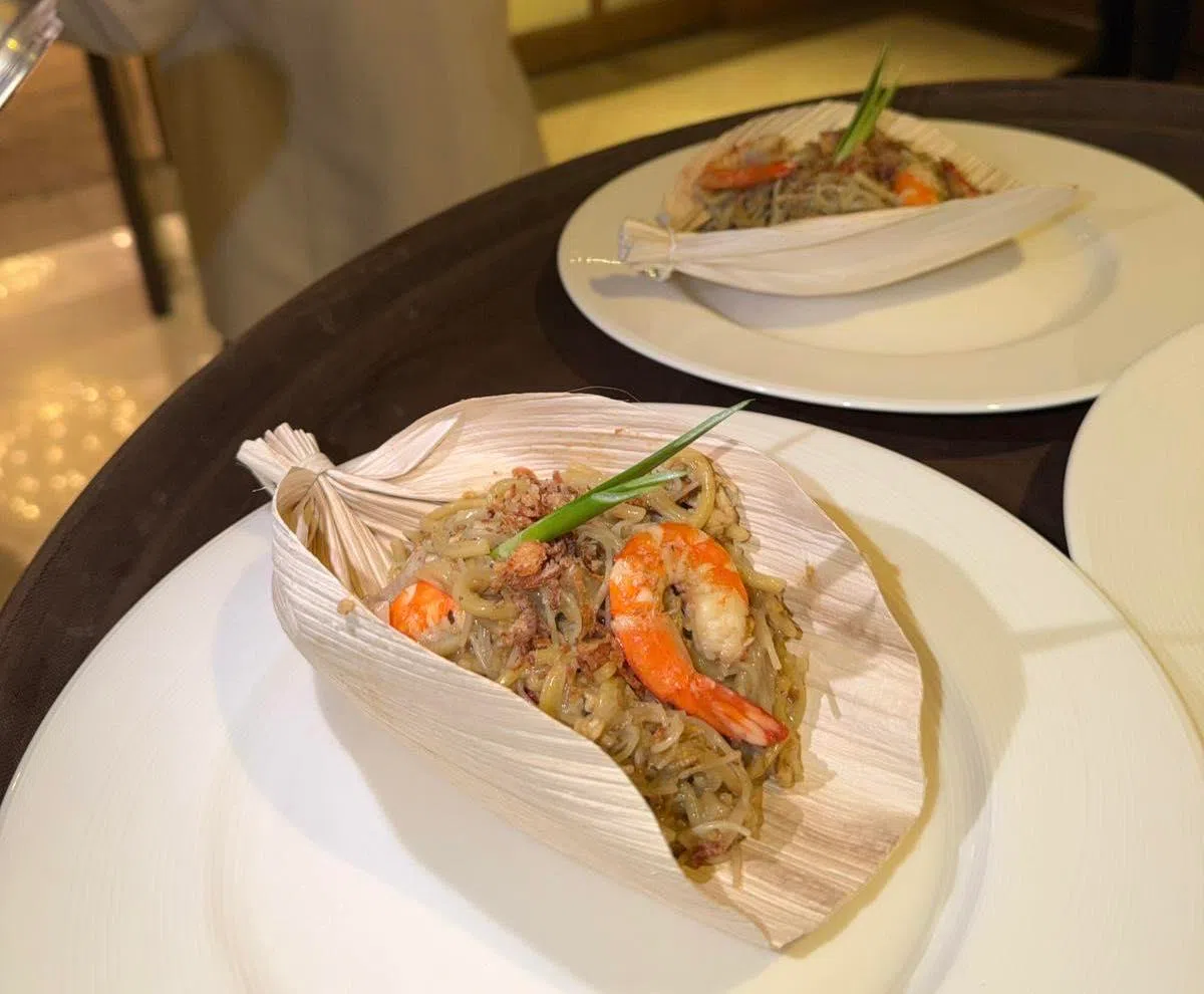 黄循财总理得知泰国首相阿努廷喜欢吃福建面后，特地在午宴菜单中安排这道美食。（取自黄循财总理脸书）