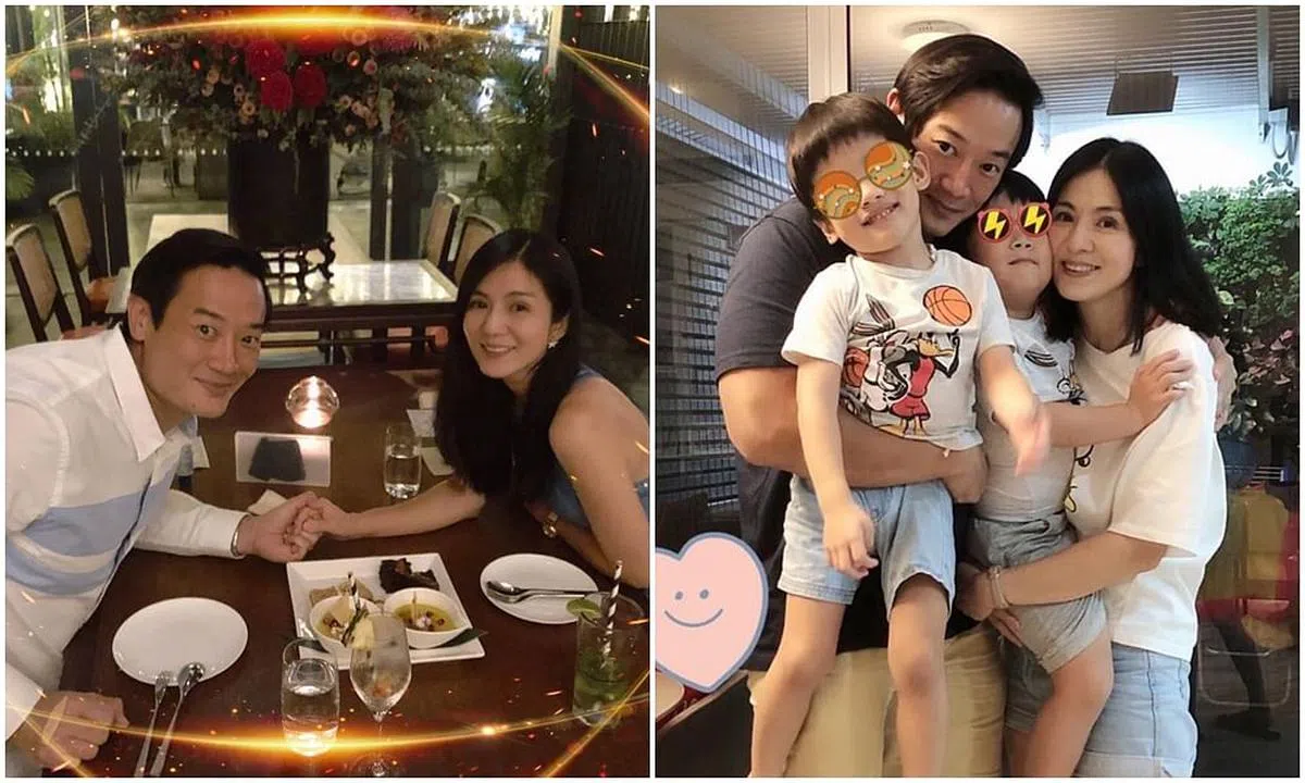 杨采妮和邱韶智婚后生活幸福美满，育有2子。（图/互联网）
