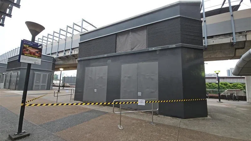 通风室附近范围已被封锁。（SMRT提供）