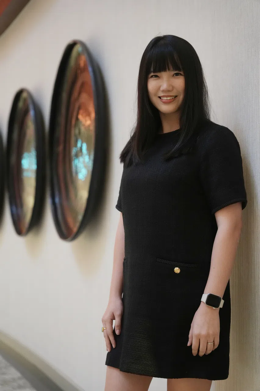 第一代《小孩不笨》陈雪儿如今已是两个孩子的妈。（谢智扬摄）