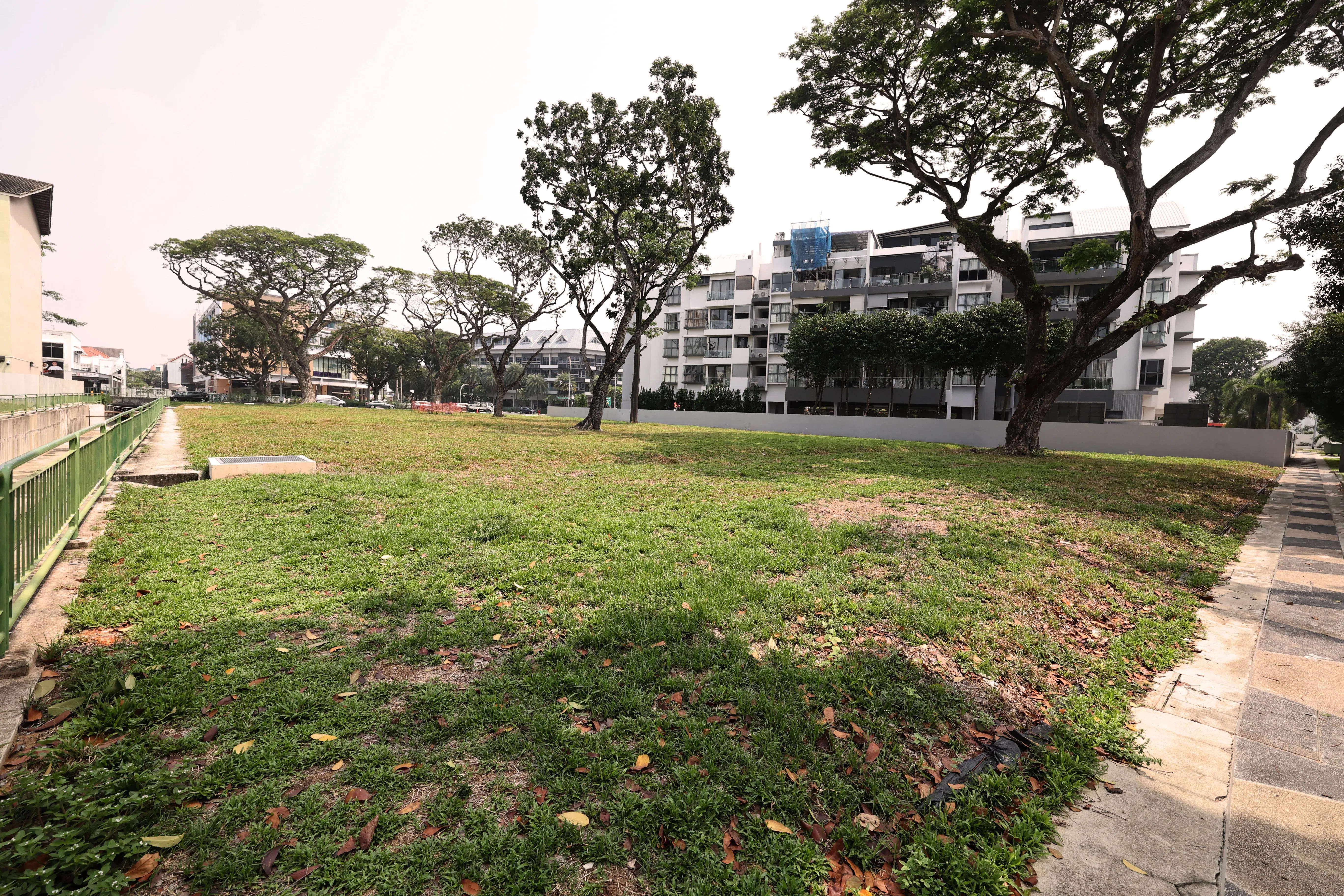 列正选名单的东海岸路地段由两幅地块组成，地段规定，住宅单位平均面积不得低于100平方米。（周国威摄）