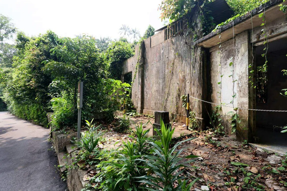 这里曾经是工兵部队在实拉蓬山顶的厨房。（龙国雄摄）