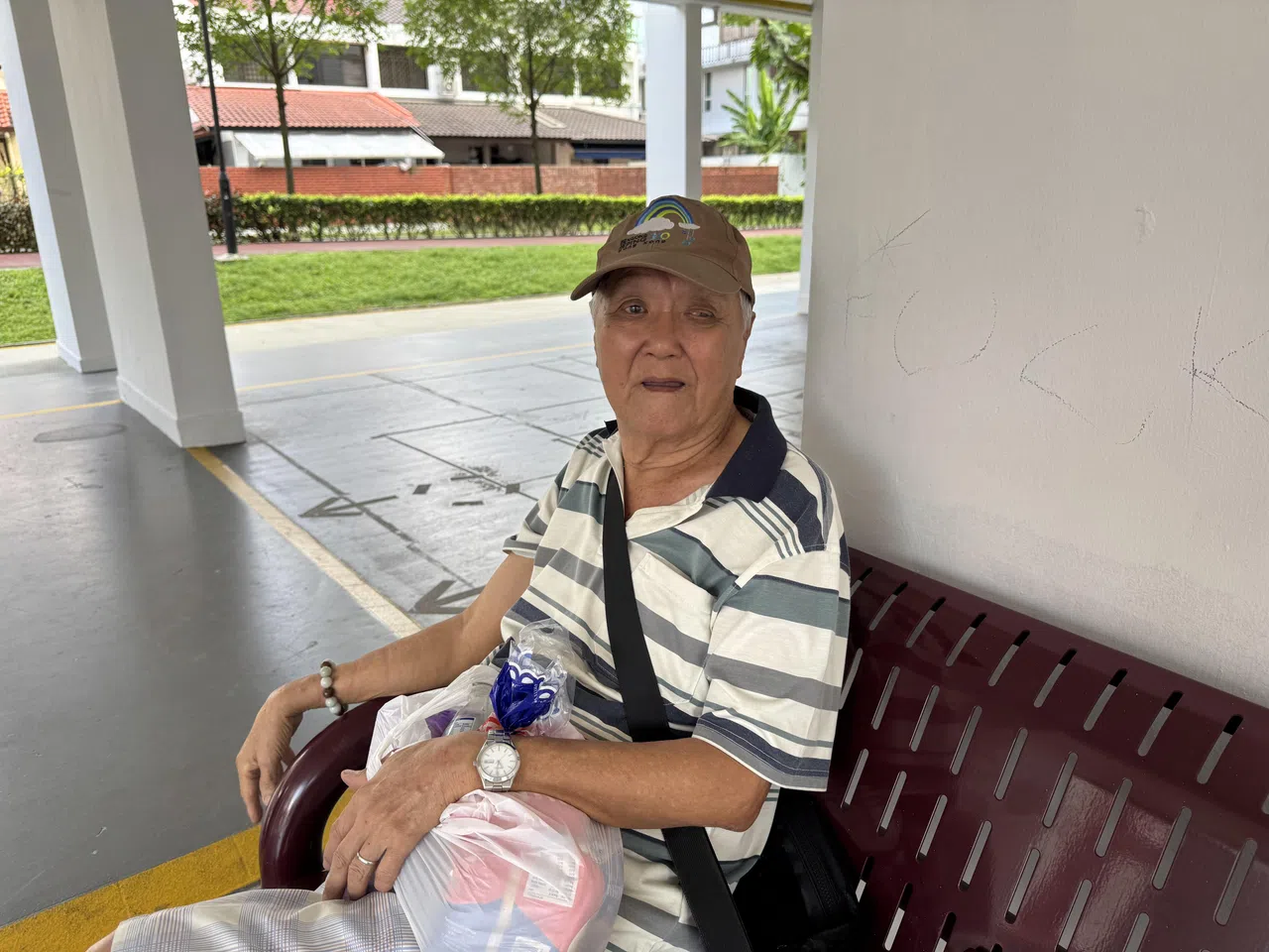 郭天发（82岁，退休）说，他一般会看政党的整体实力来投票，希望国家发展部长李智陞在来届大选可以继续负责西海岸集选区。（蔡玮谦摄）