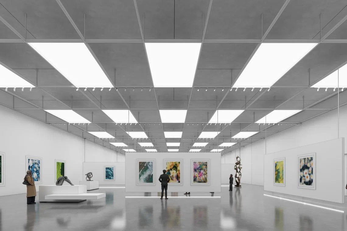 馆内的展厅会展出多元化艺术作品，如画作、雕像等，并融入互动性元素，让访客能更切身体验这些艺术品。（IMBA艺术馆提供）