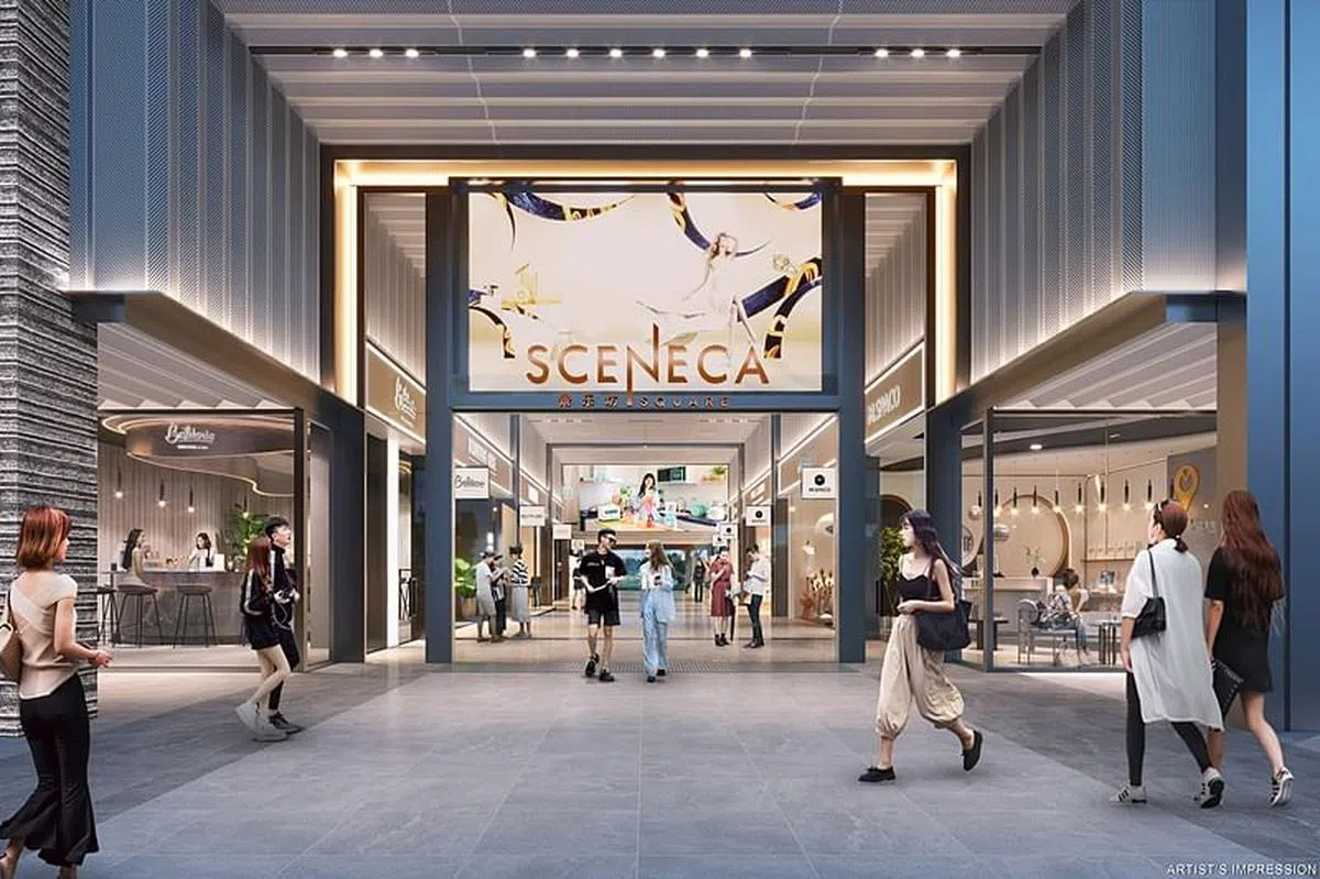 Sceneca包含景乐苑豪华公寓，以及位于地面层，面积2万平方英尺的的景乐坊商场。（图/商家提供）