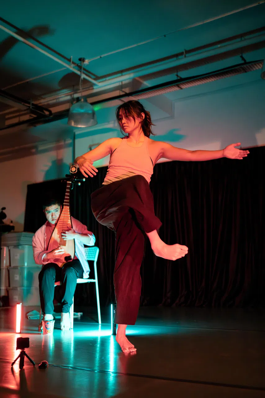 Ice在“Quandary”系列中起舞。（莫淑勤、洪文扬摄）