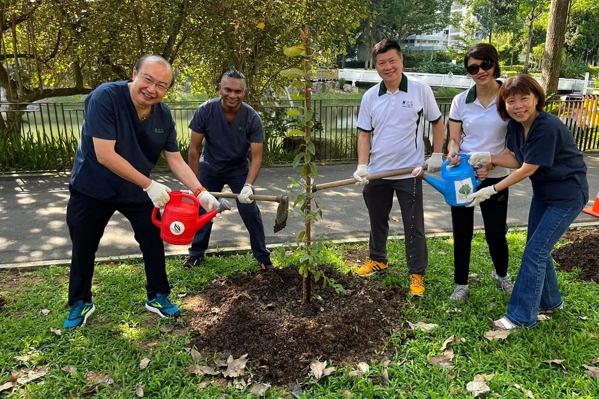 Q & M牙科参与国家公园委员会的100万棵树运动。（图/受访者提供）