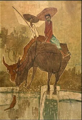 佘金裕峇迪作品《天生一对》（1966）。（集菁艺社提供）