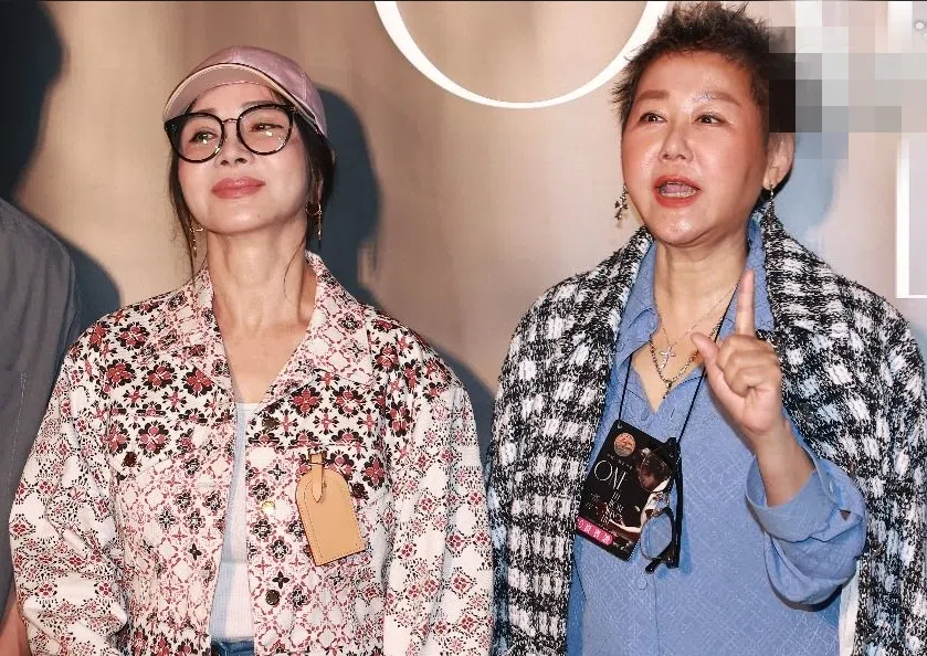 陈美凤（左）、蓝心湄一起前往看王力宏演唱会。（互联网）