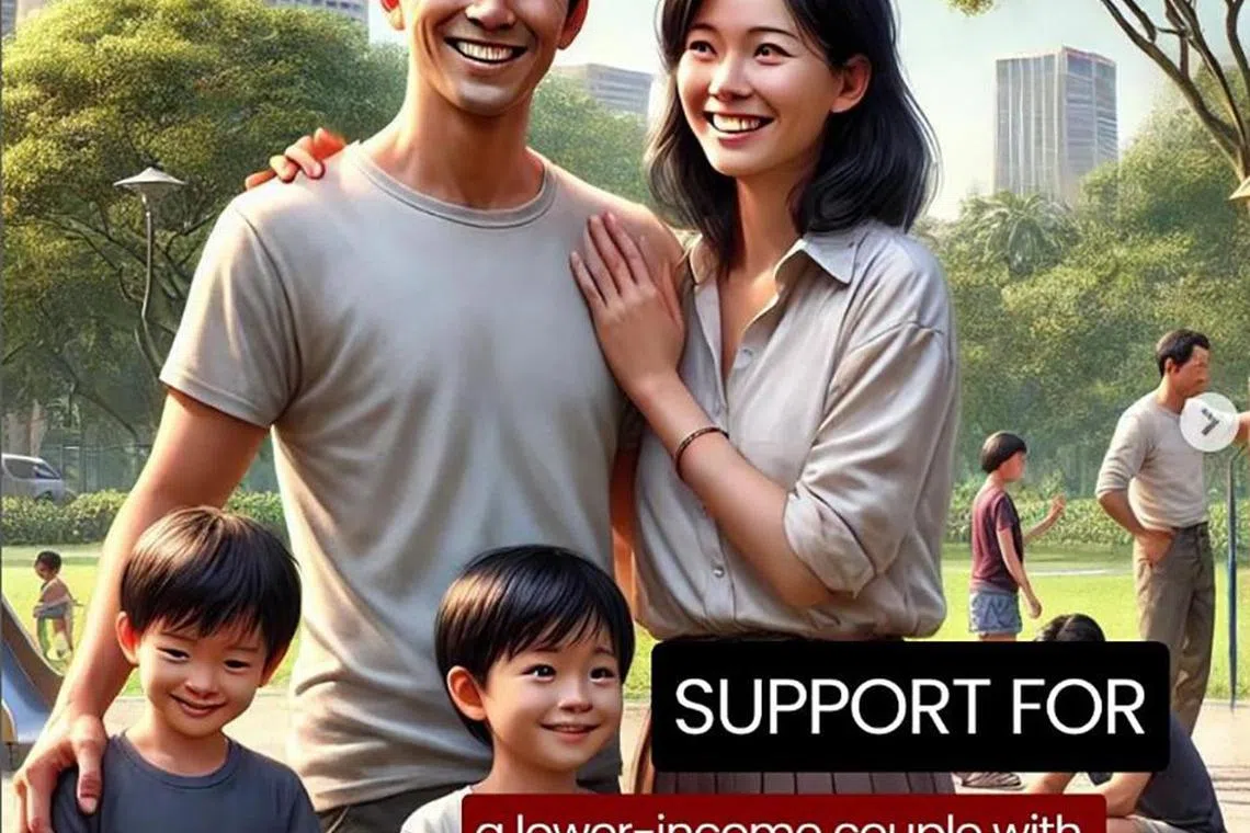 财政部近期在社媒发文时，所配的AI生成图片引起网民批评。（取自财政部Instagram）