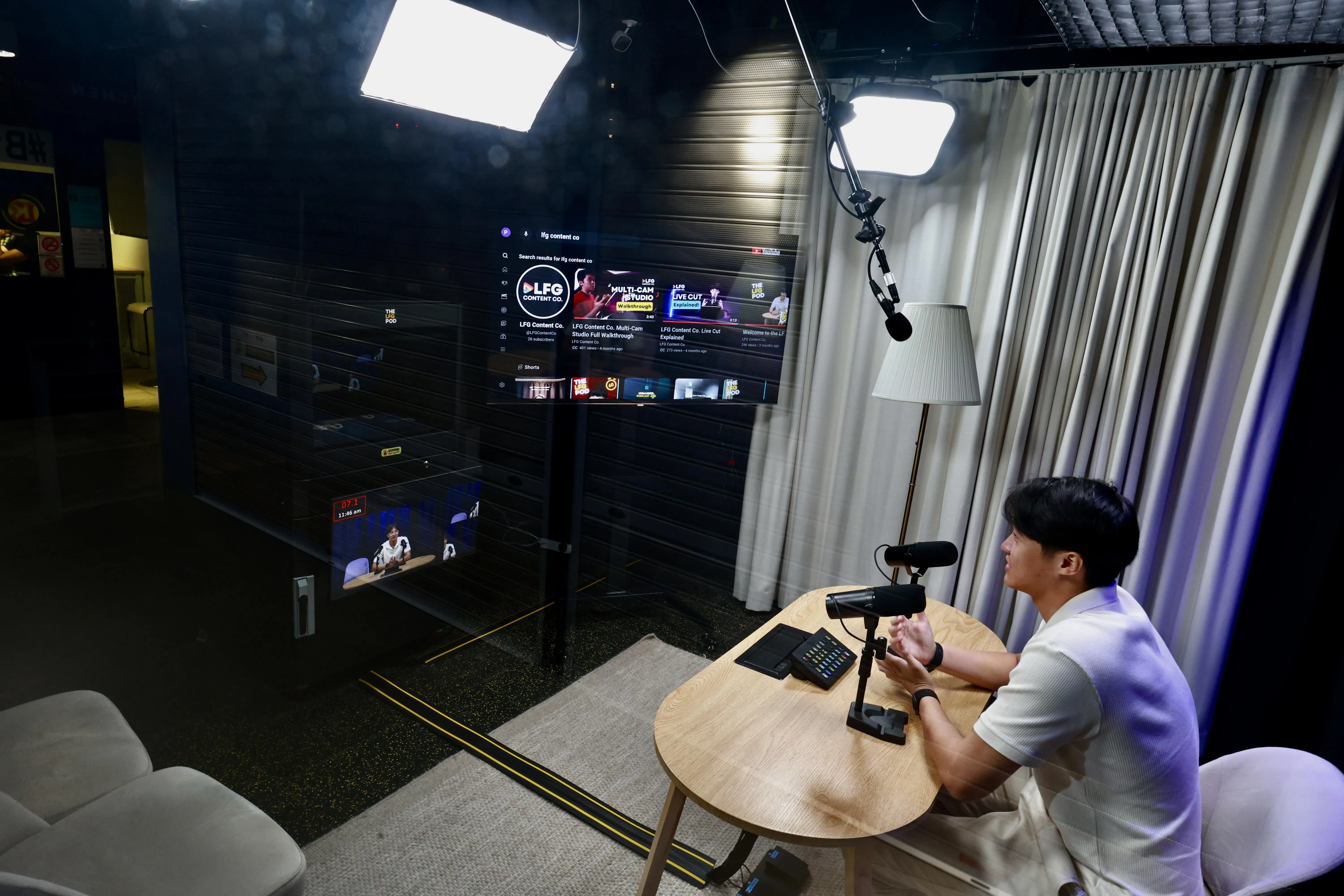 用户只须通过应用预约LFG Pod，录制完成后即可离开。（特约陈来福摄）