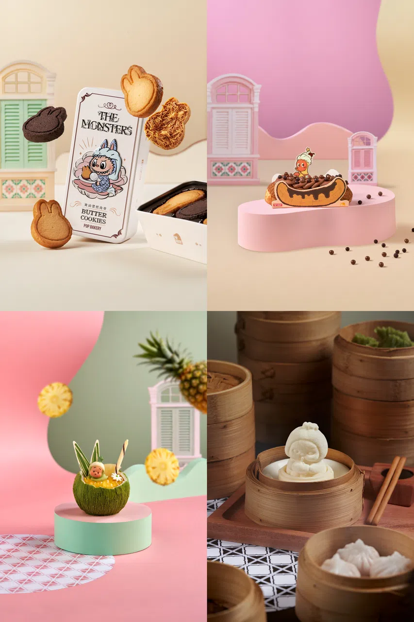 Pop Bakery售卖Labubu曲奇，以及多款制作精美的甜品。（圣淘沙名胜世界提供）