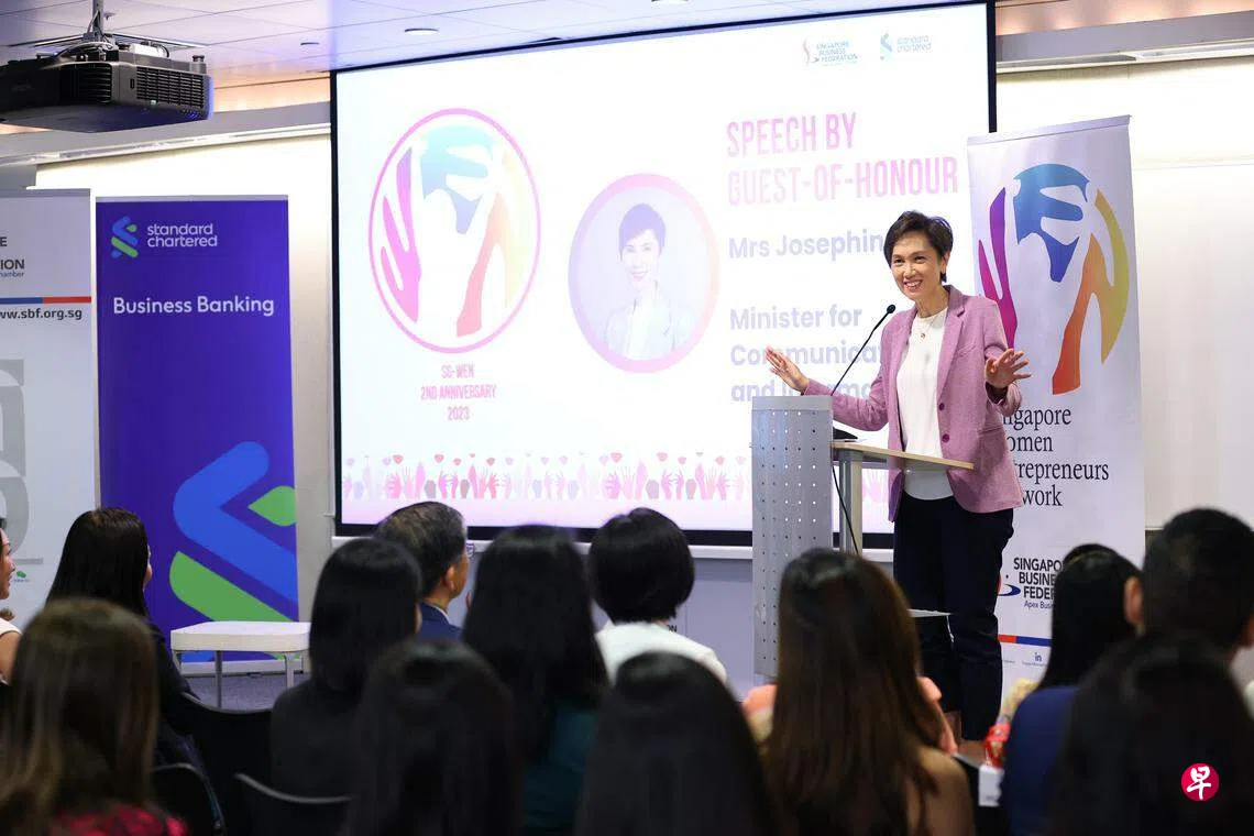 新加坡企业家25%是女性杨莉明：数字仍被低估| 联合早报