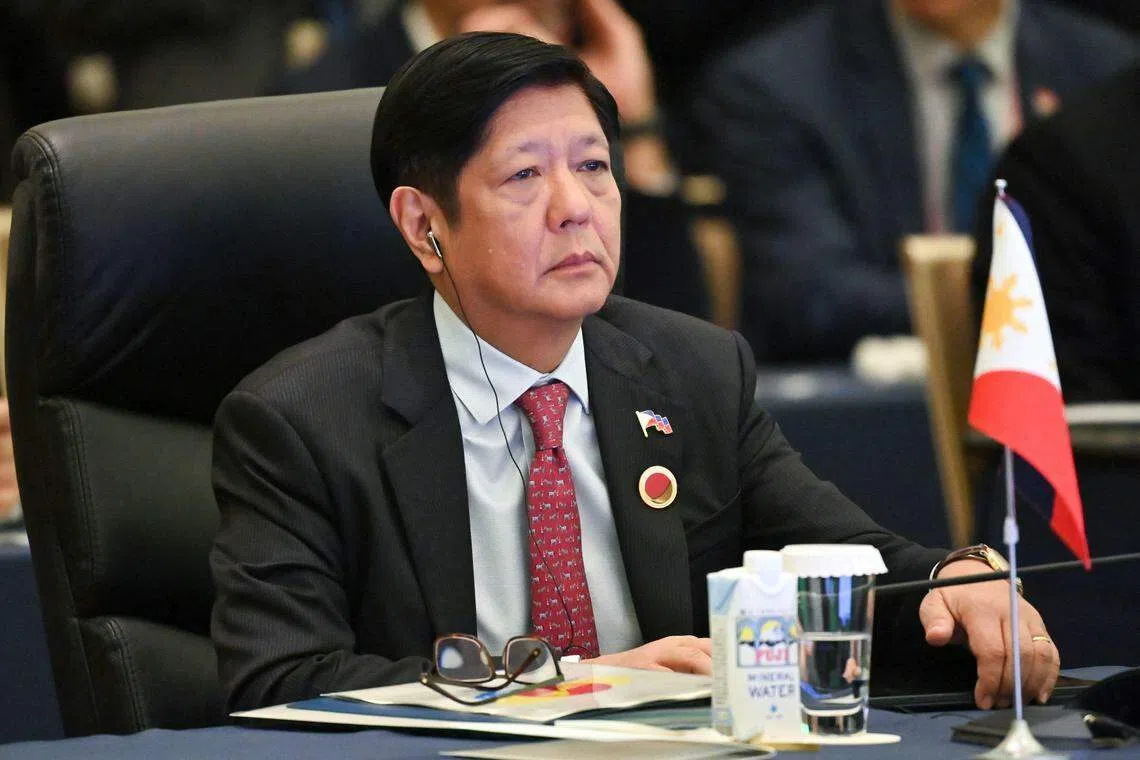 菲律宾总统通讯办公室说，总统小马可斯认为应确保菲律宾继续遵守它在《公民及政治权利国际公约》中的义务。（法新社）