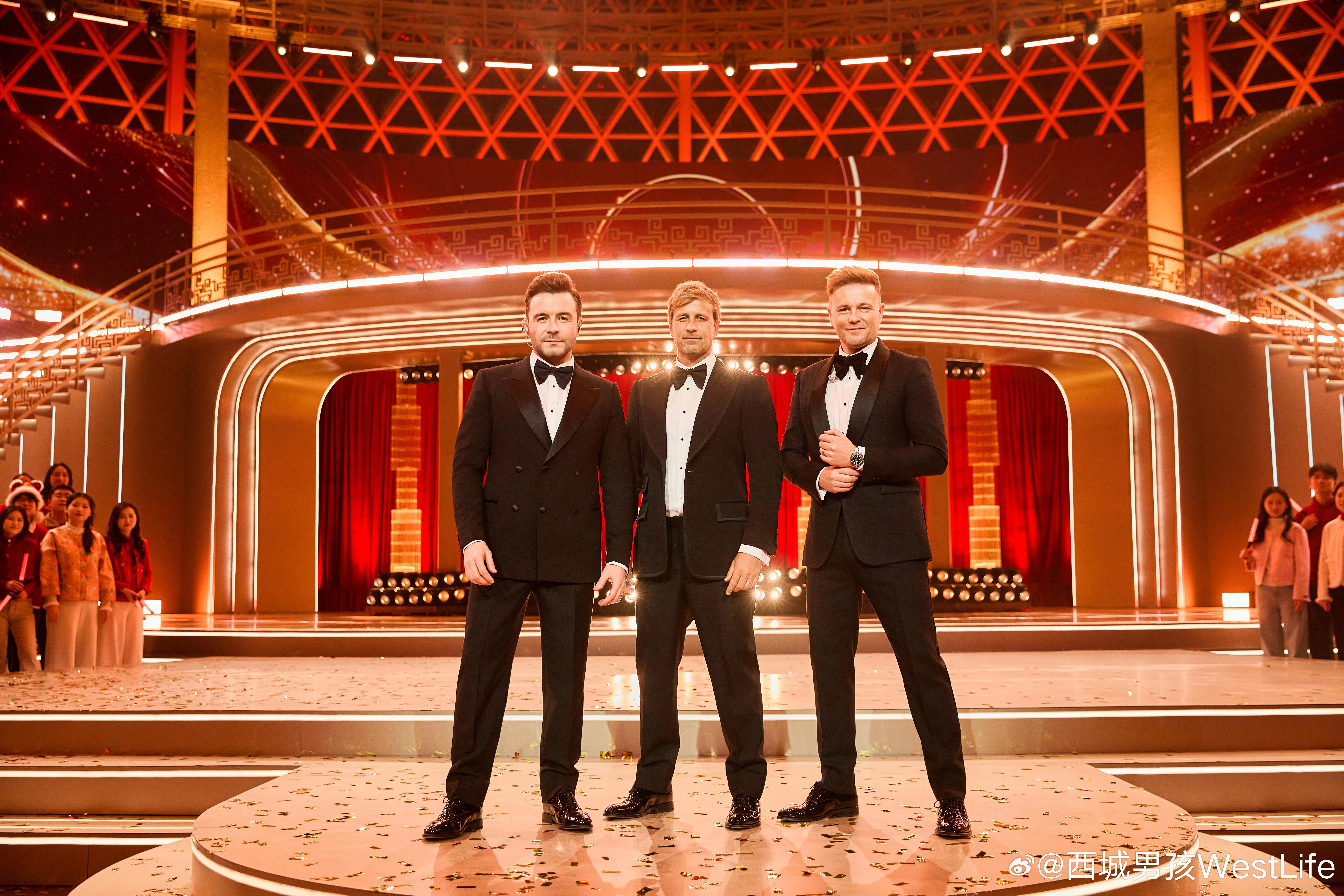 爱尔兰男团Westlife在春晚献唱“My Love”。（取自Westlife微博）