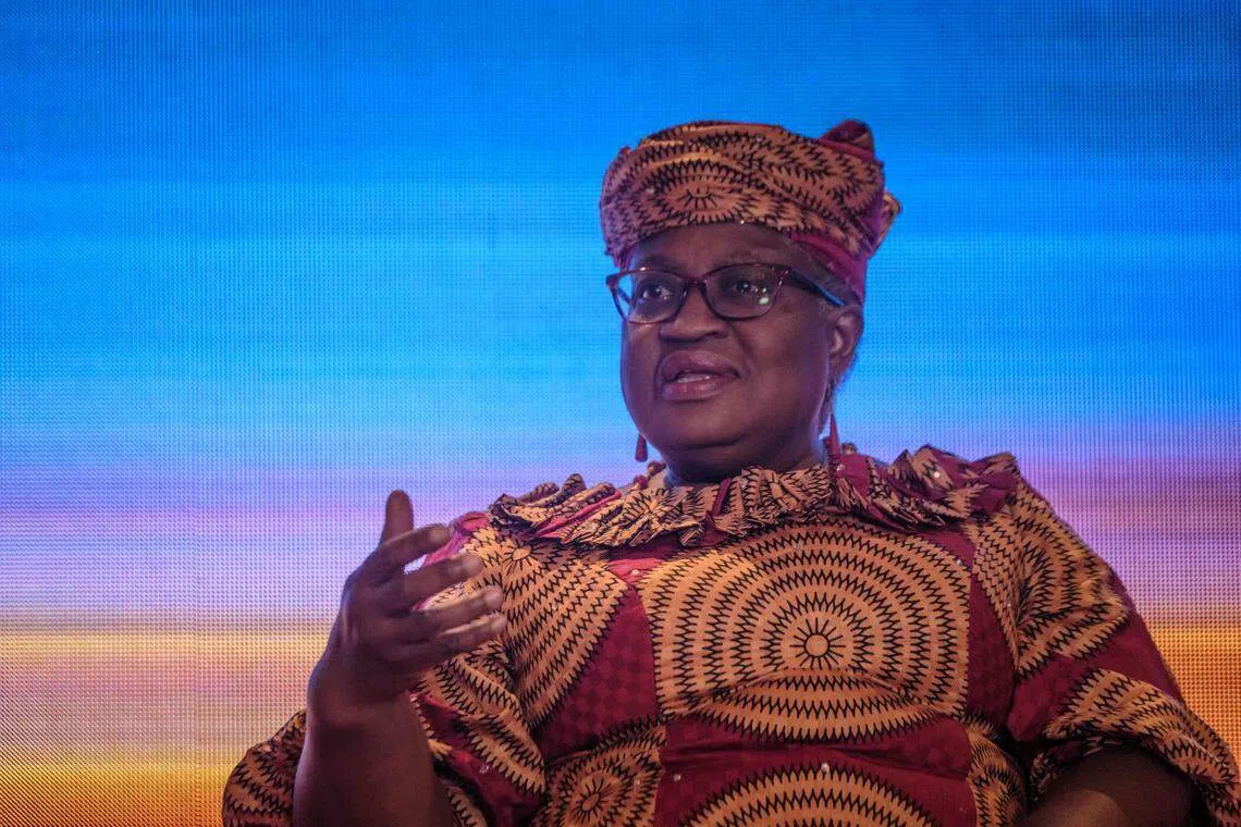 世界贸易组织总干事伊维拉指黑海的食品、饲料和化肥贸易，对于全球食品价格的稳定至关重要。（法新社）