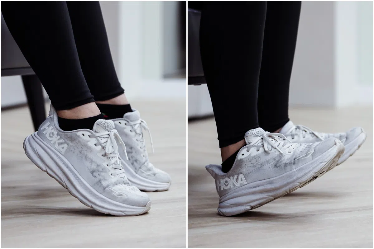 踮起脚尖再踮起脚跟，重复10至15秒。（刘欣怡摄）