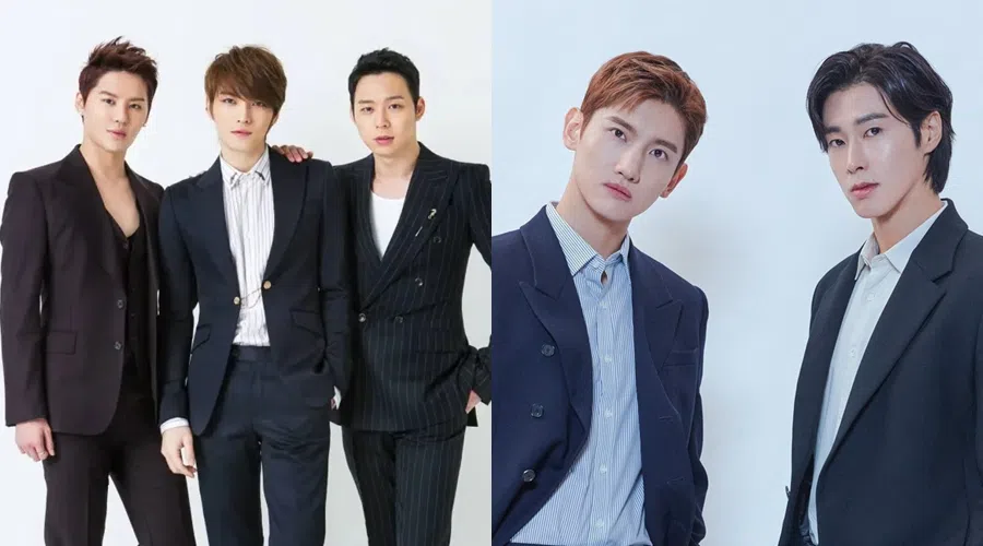 JYJ（左）和东方神起。（互联网）