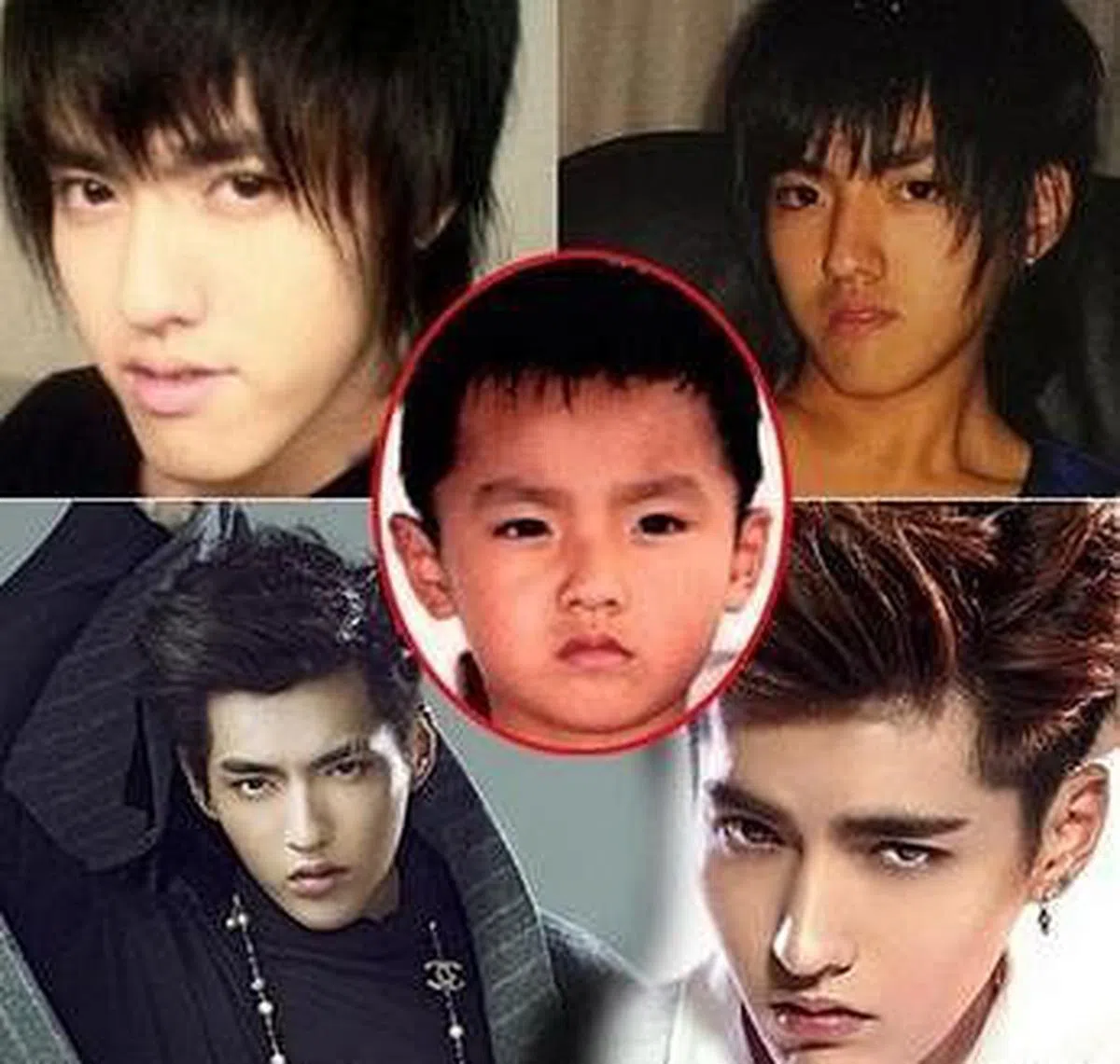 吴亦凡不同时期的样子。（互联网）