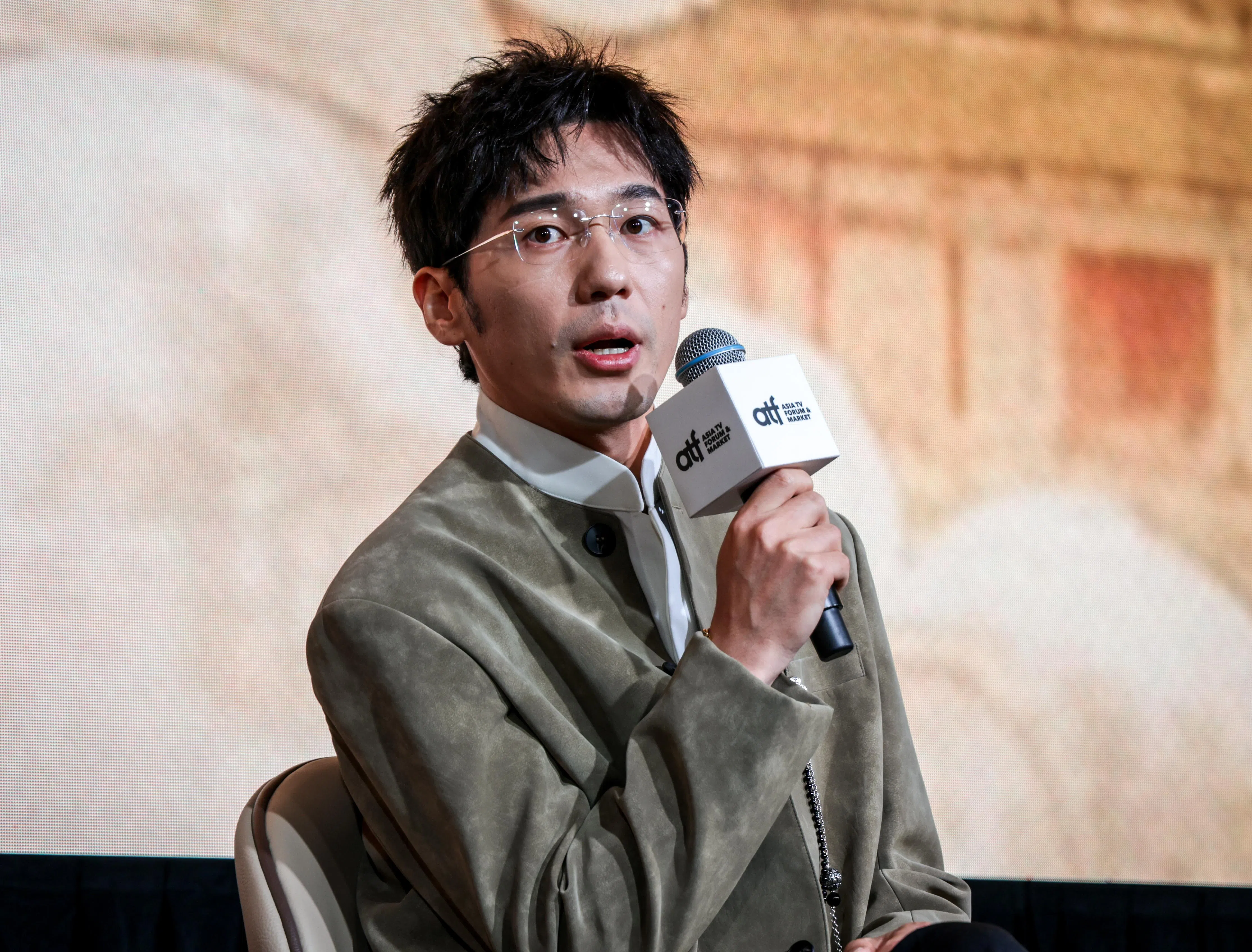 白宇在推荐会上坦言拍摄《太平年》压力巨大。（叶振忠摄）