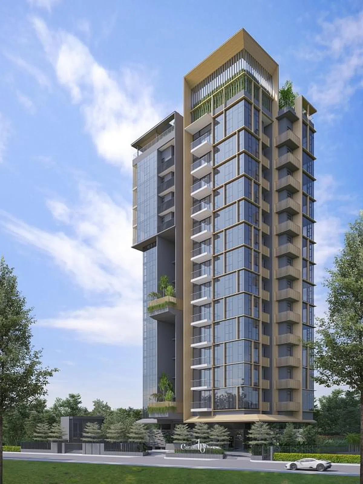 禧盈轩仅供少数幸运儿享受，只有39户单位，前台能为住户提供贴心服务，如预约和预订餐厅。（图/商家提供）