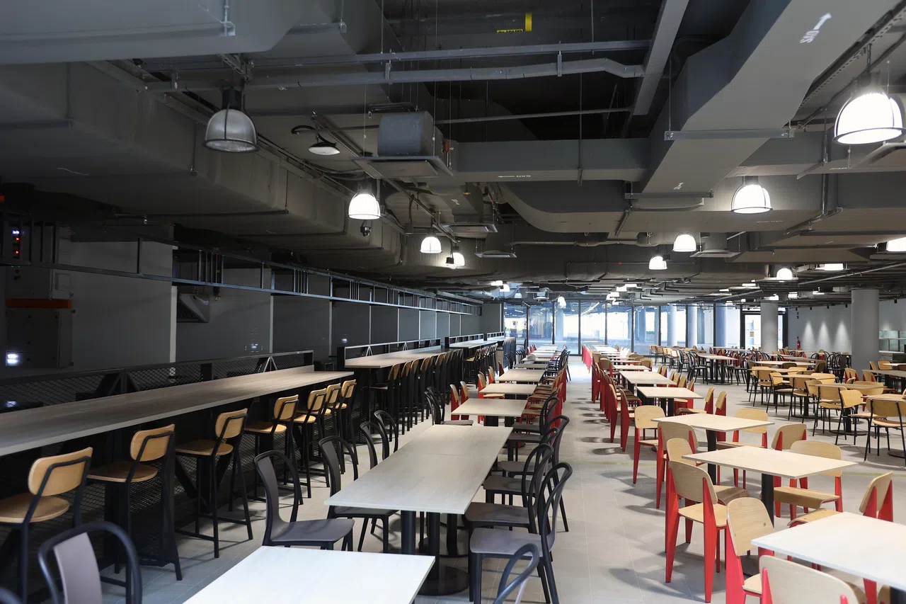 
设有700个座位、27个摊位的Timbre+ Hillview食阁将为附近居民提供多一个用餐选项。（陈斌勤摄）