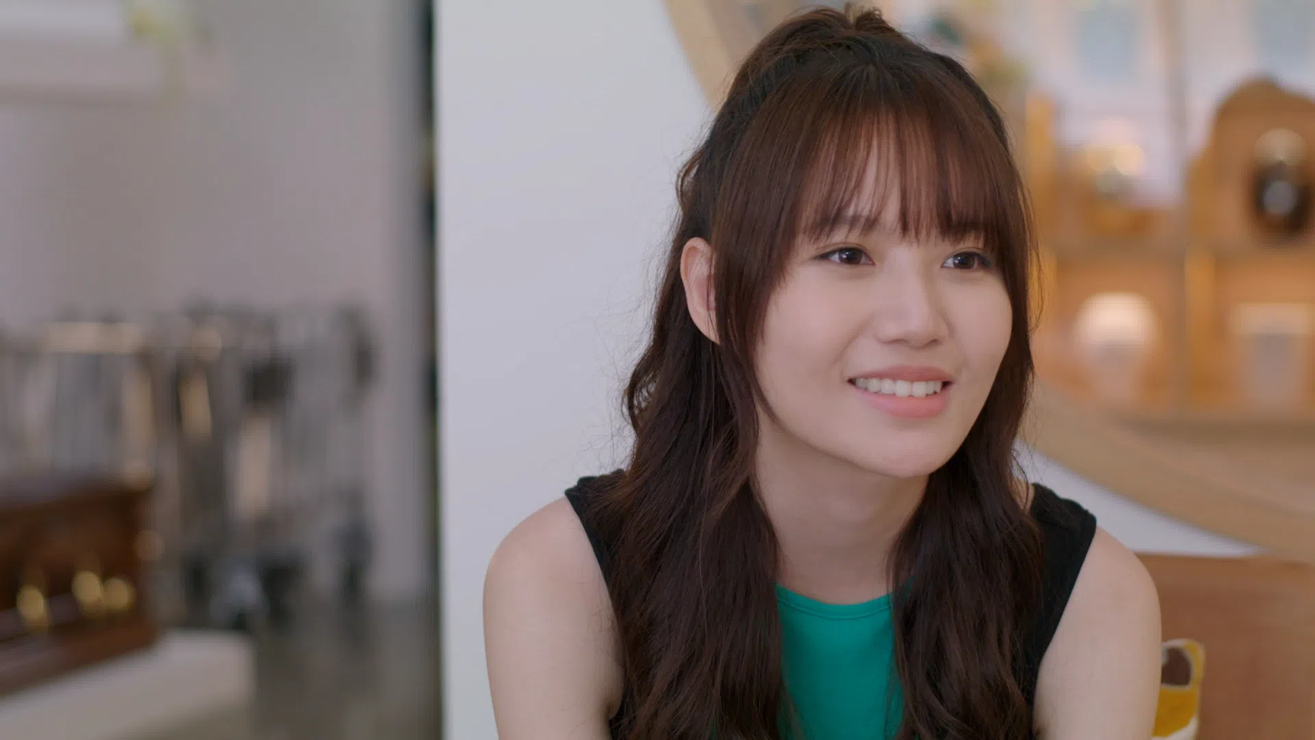 文慧如首次担任女主角，坦言拍戏走位最困难。（新传媒提供）