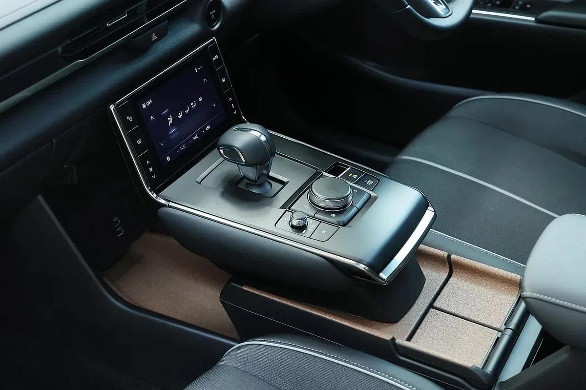 中控台有一部分是用软木塞做装饰材料，很有创意。（龙国雄摄）