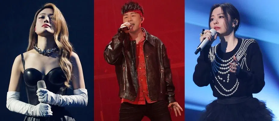 《天赐的声音4》阵容包括容祖儿（左图起）、胡彦斌和张靓颖。（星和视界提供）