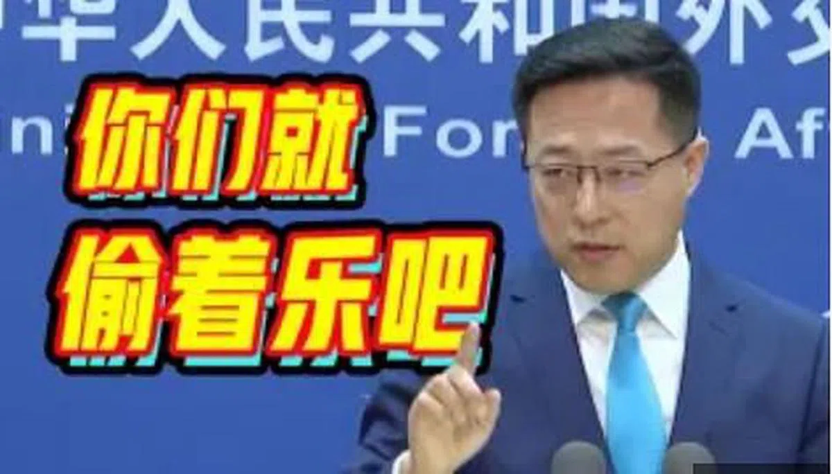 中国网友制作的“偷着乐”表情包。（互联网）