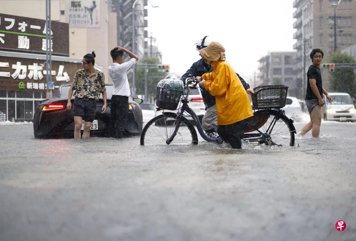 遭豪雨冲击 日本名古屋泛滥成灾