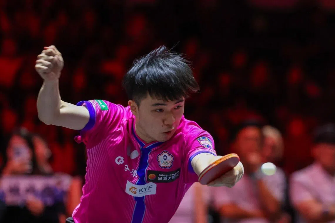 中华台北好手林昀儒闯入男单四强之林。（吴先邦摄）