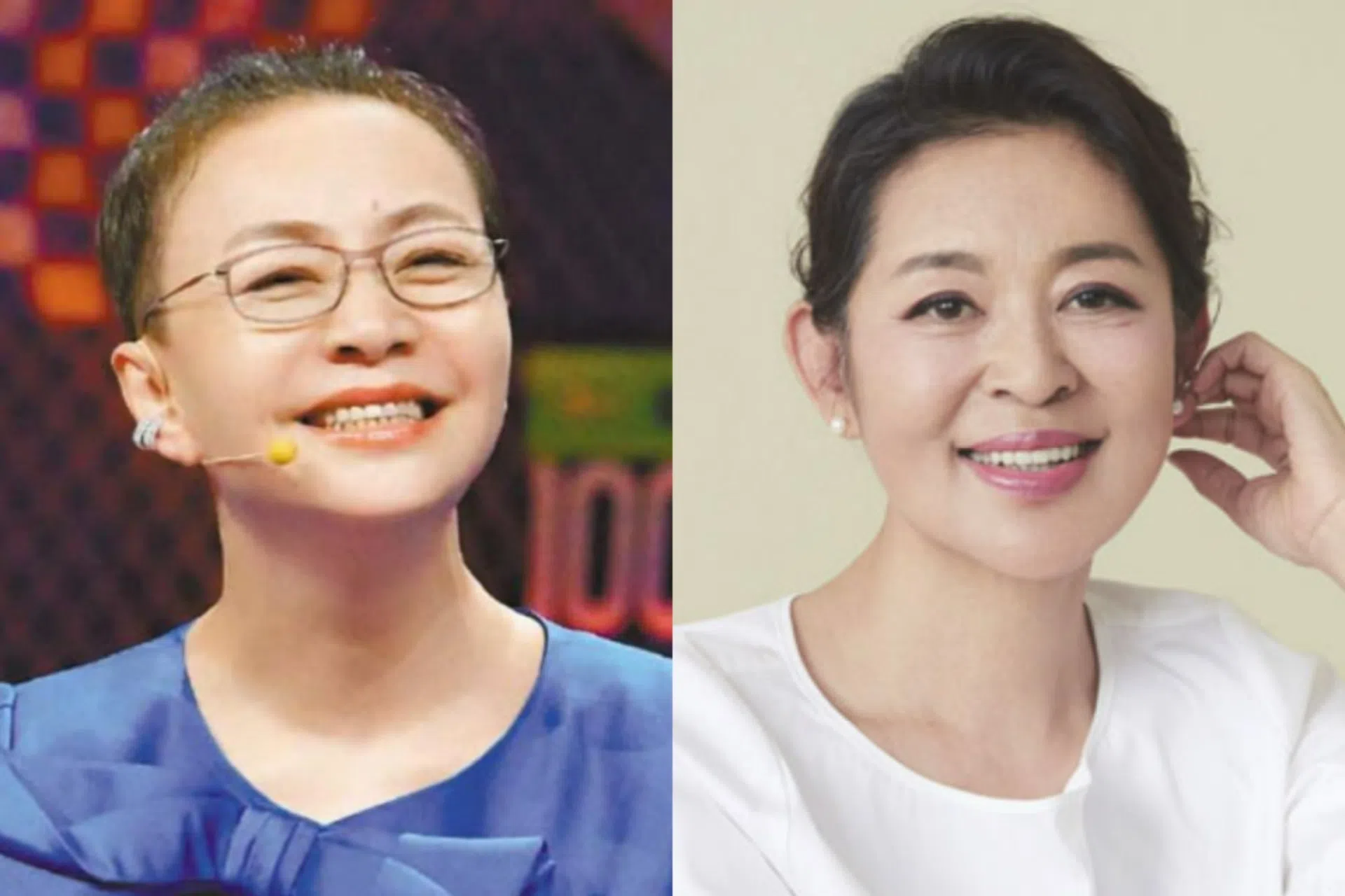 宋丹丹（左图）和倪萍是多年好友。（互联网）
