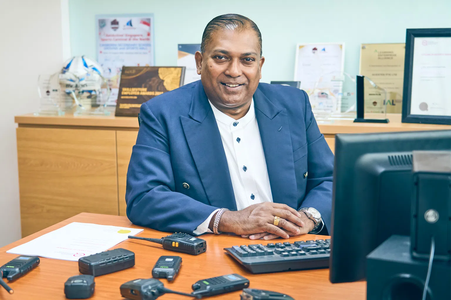 Acestes执行董事路易斯期待能贡献保安业，提升保安员的专业水准，以及保安业的整体形象。（图/新报业媒体）