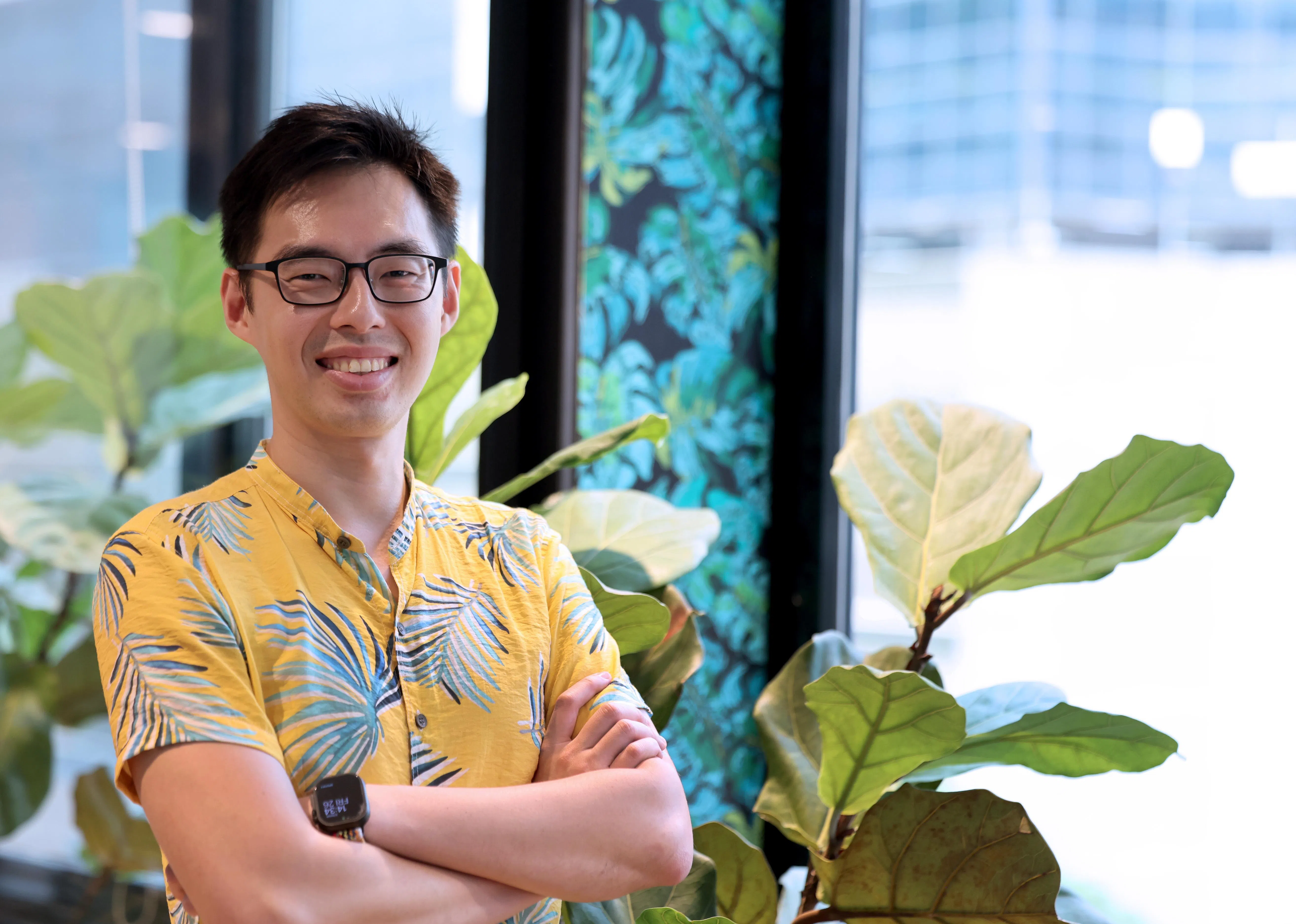 Happiness Initiative创始人何健玮曾经在非洲工作，期间体会到自在人心，反思道：为何资源丰饶的新加坡，为何人们还是不快乐？（梁麒麟摄）